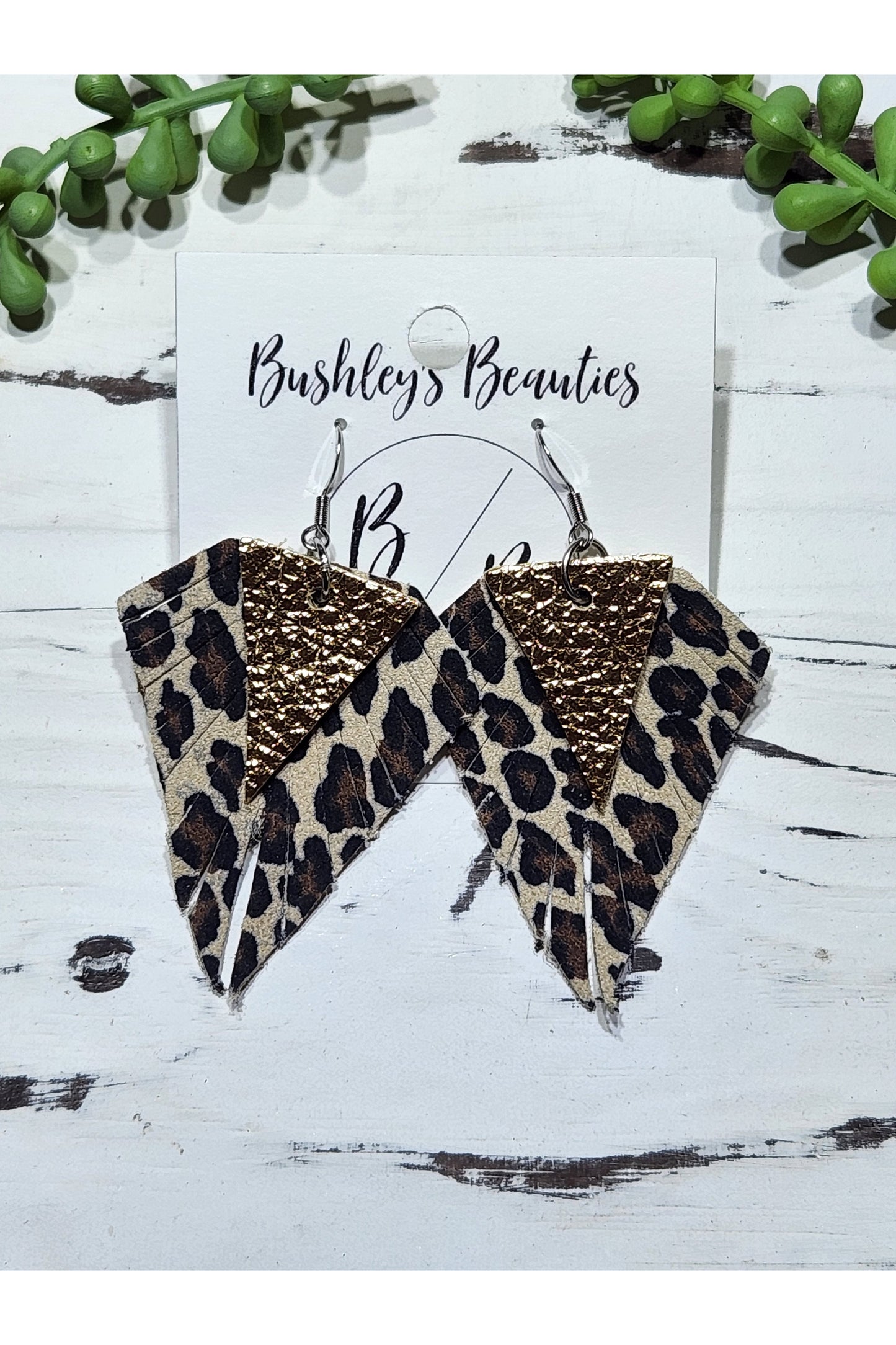 Gold and Leopard Boho Triangle