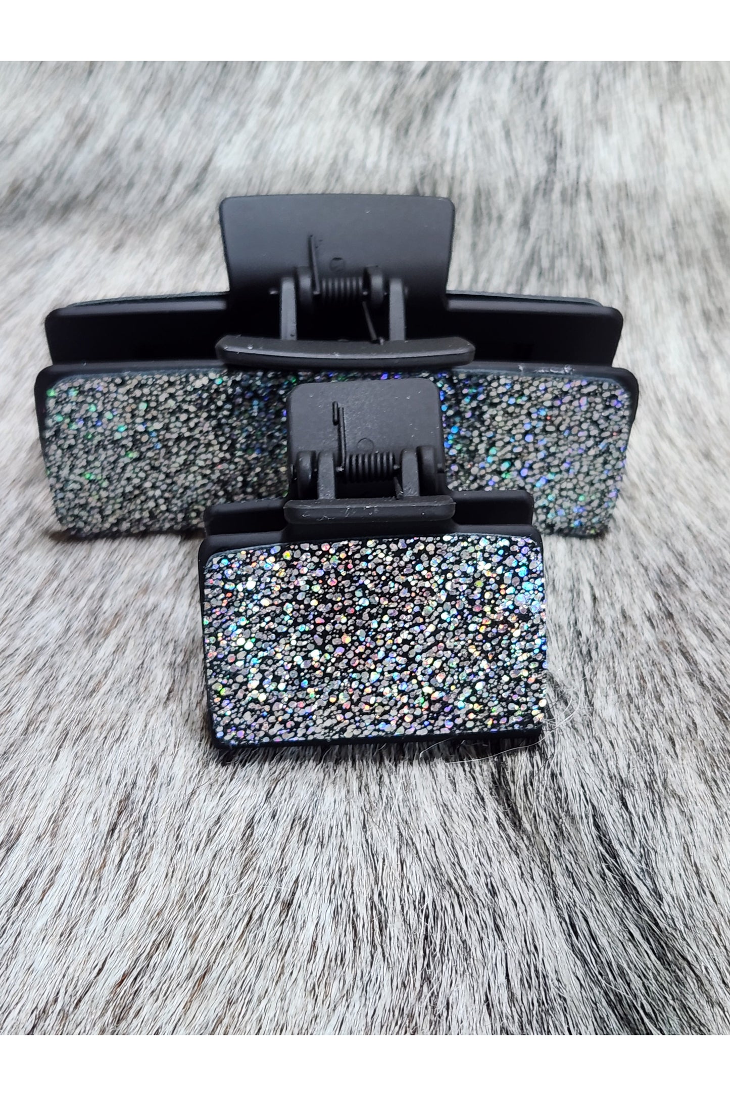Shimmery Black Hair Clips