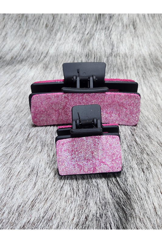Shimmery Light Pink Hair Clips