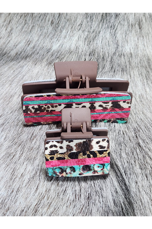 Hot Pink Boho Hair Clips