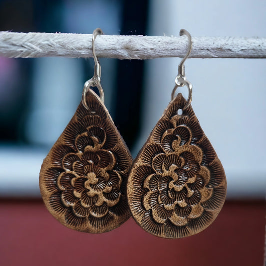 Tooled and Antiqued teardrops