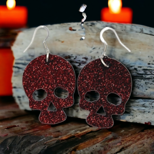 Burgundy Skulls