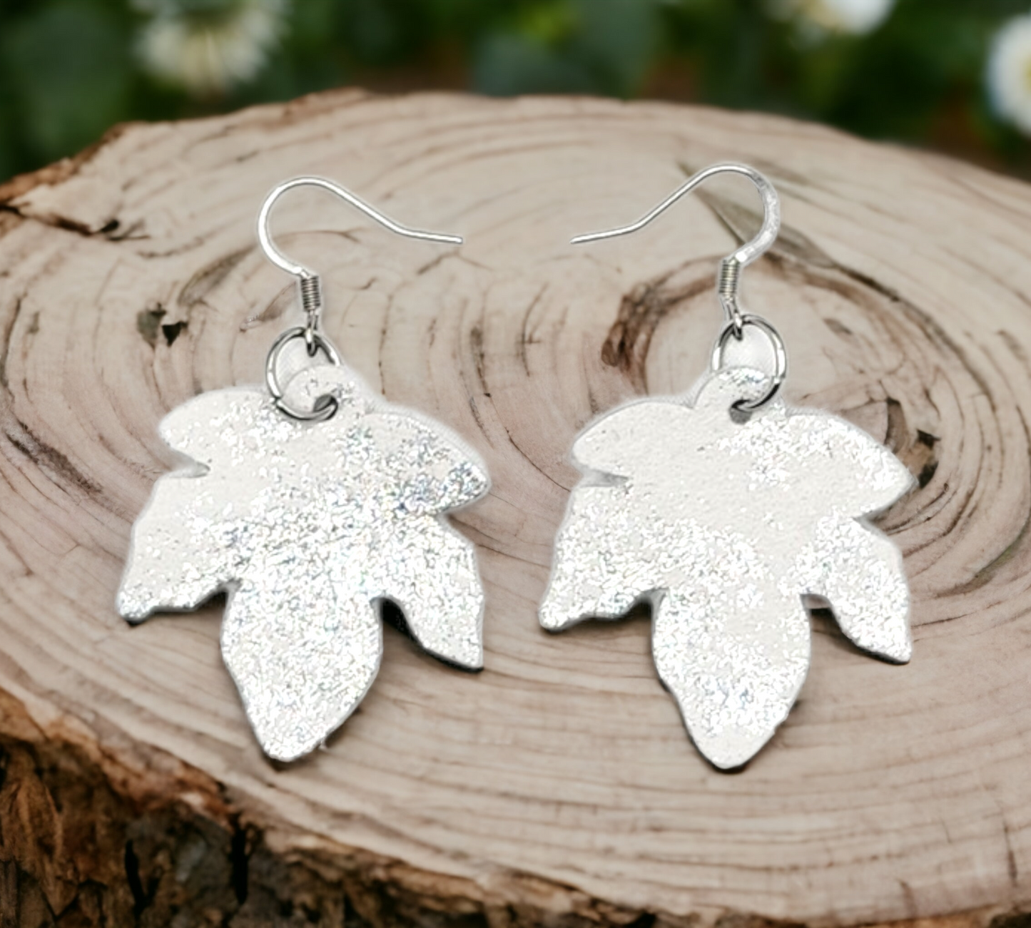 White Nubuck Glazed Maple Leaves