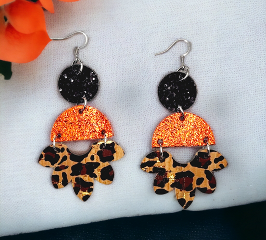 Black/Orange and Leopard Flower