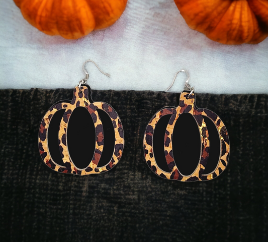 Leopard and Black Pumpkins