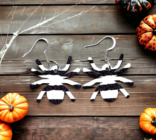 Black and white striped spiders