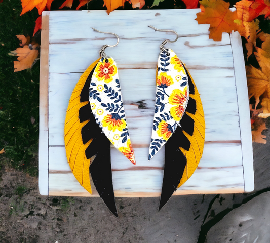 Yellow Fall Fringe Feathers