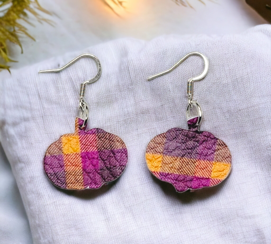 Purple Plaid Pumpkins