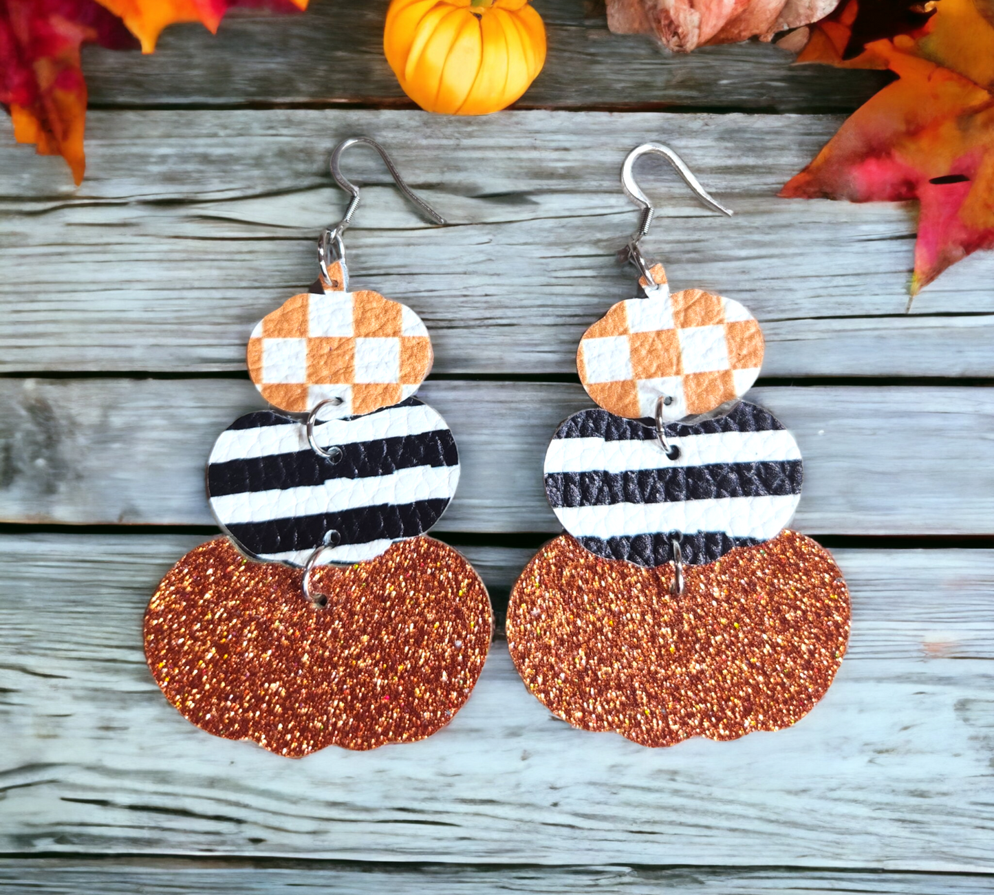 Stacked pumpkins