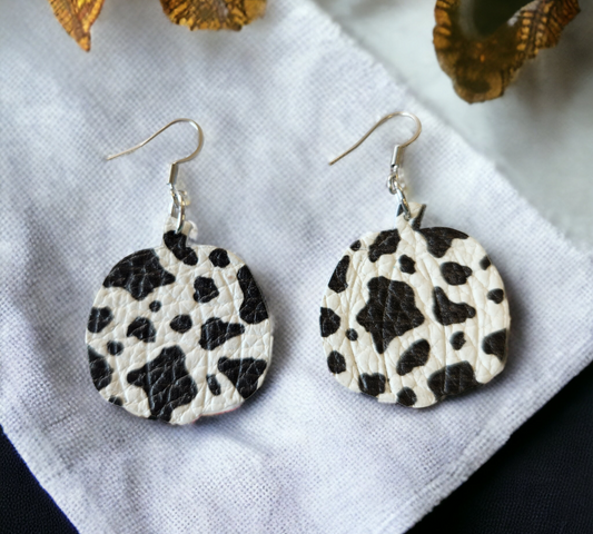 Cow print embossed pumpkins