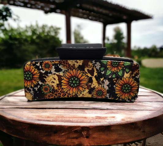 Yellow Sunflower Hair Clips