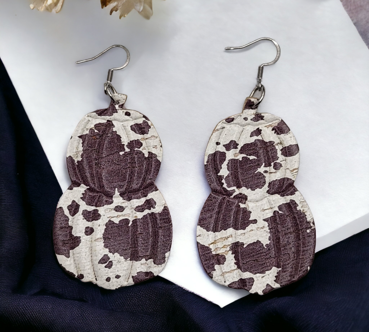 Brown Cow Stacked Embossed Pumpkins