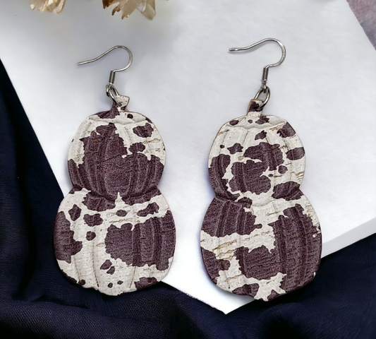 Brown Cow Stacked Embossed Pumpkins