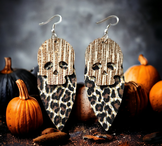 Rose Gold skulls and Leopard Fringe Combo