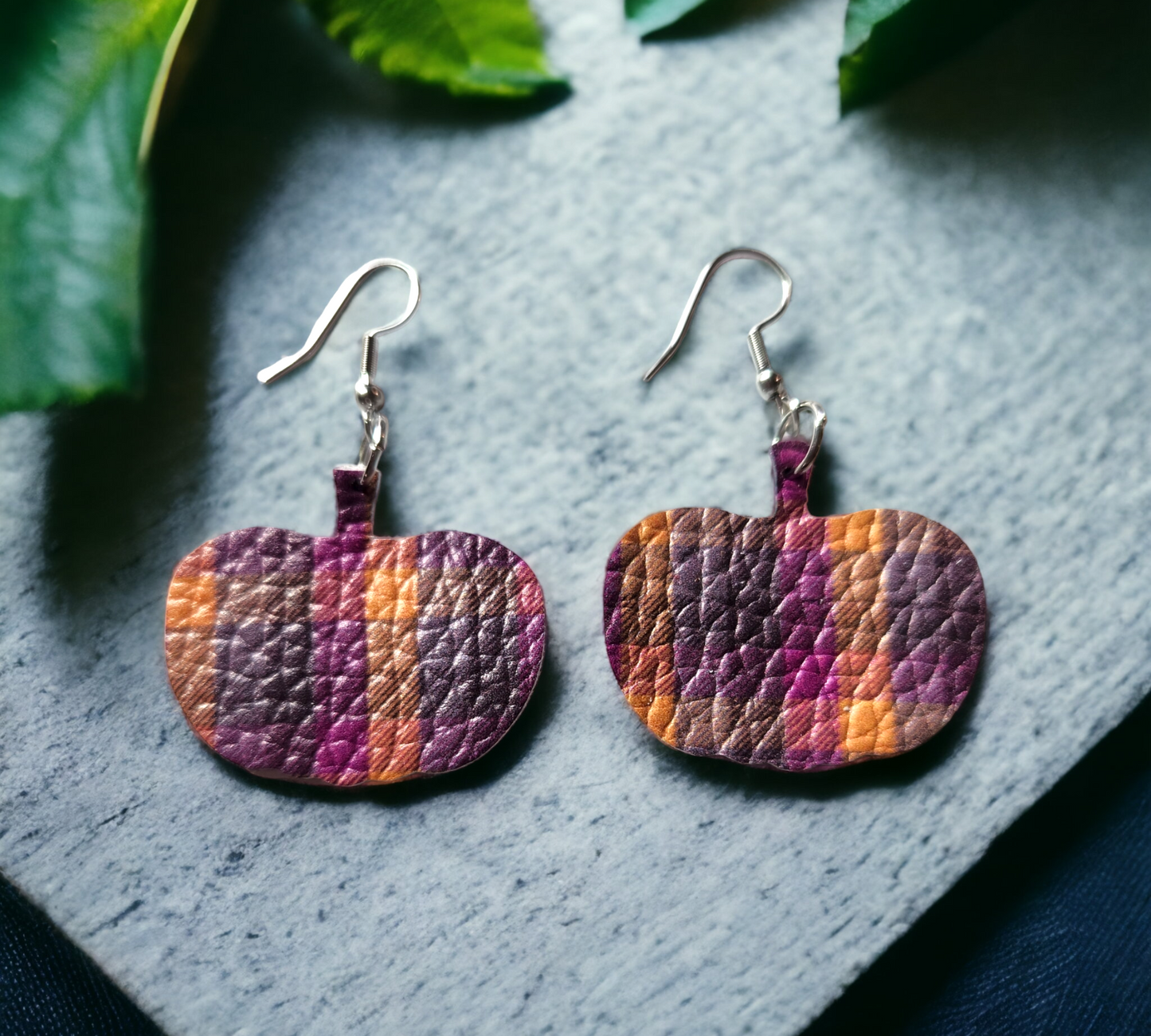 Purple Plaid Pumpkins