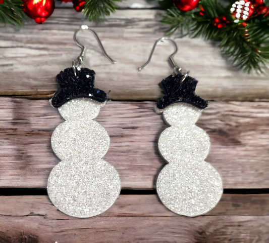 Snowman with black hat