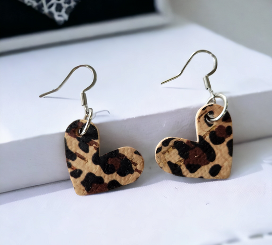 Leopard Cork Hearts