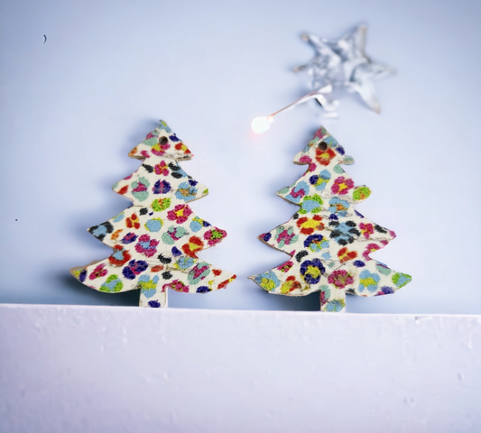 Multi colored Christmas Trees