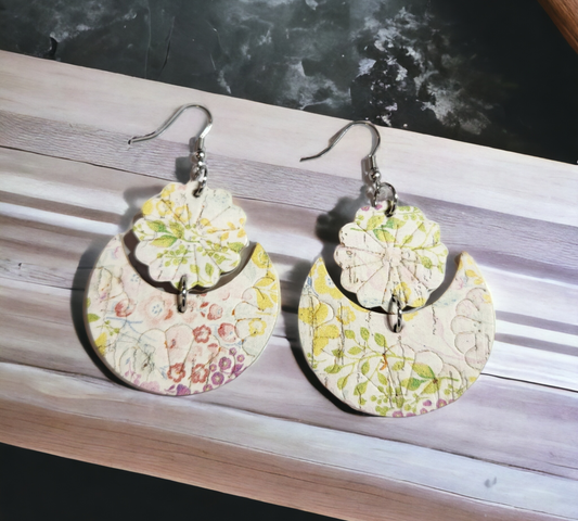 Yellow Floral Embossed Gina