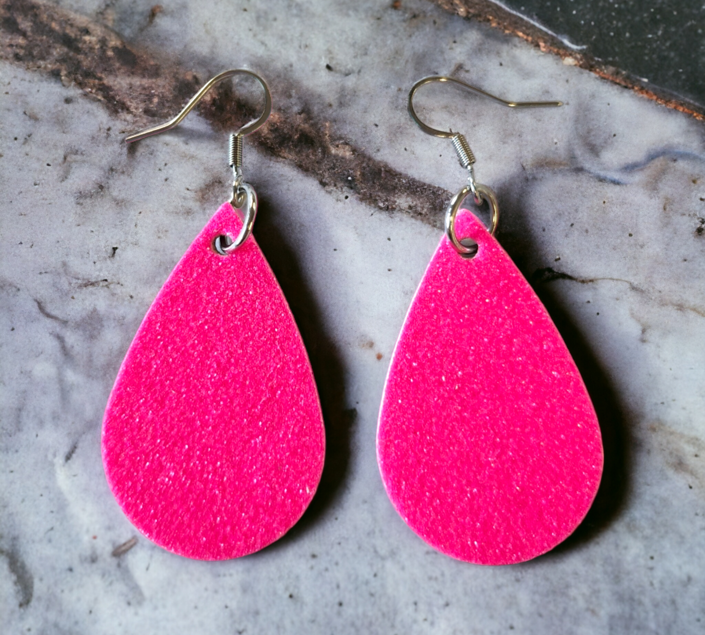 Hot Pink Narrow Teardrops