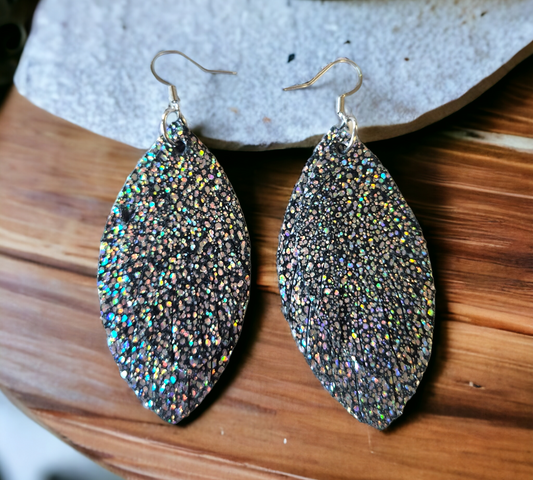 Black Sparkle Diamond Fringe