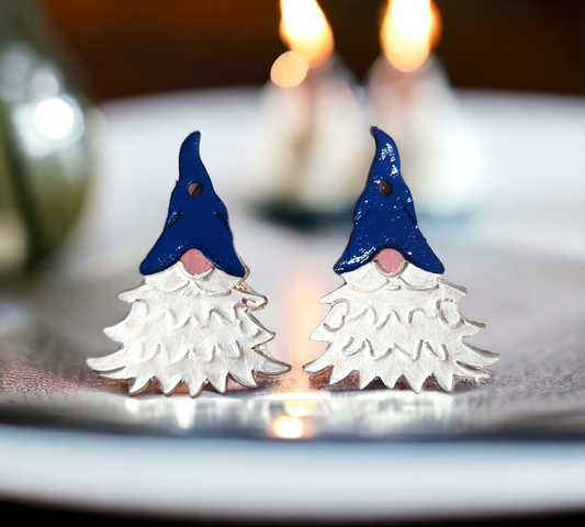 Blue Embossed Gnomes