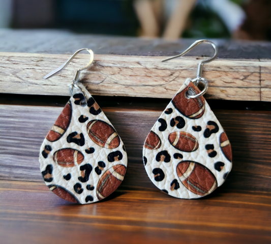 Football and Leopard Teardrops