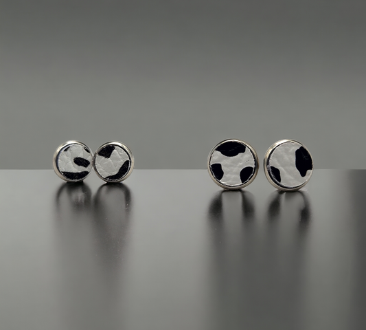 Cow Print Studs