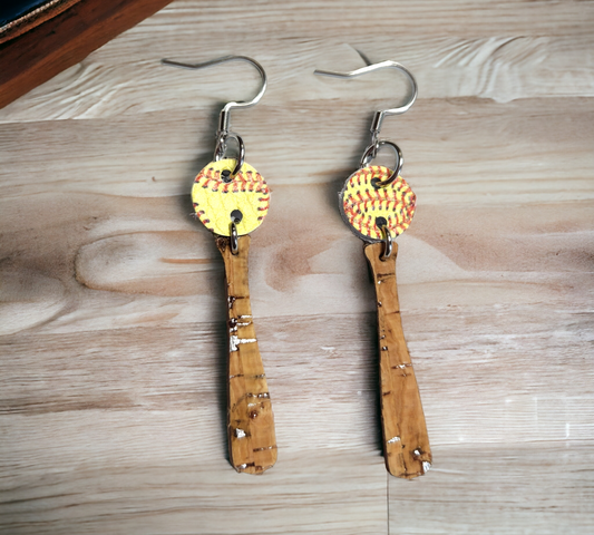 Softball Bat Earrings