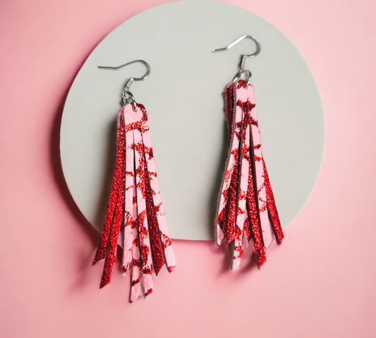 Pink leopard and Red Fringe