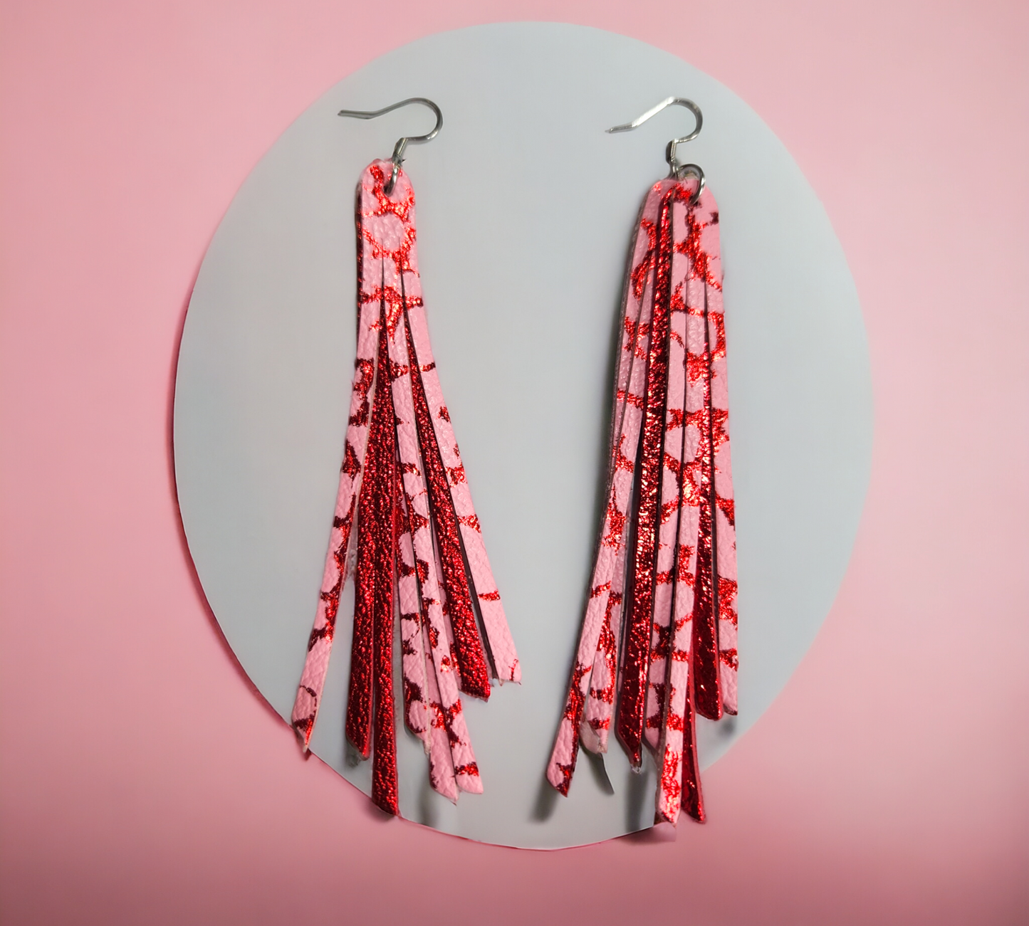 Pink leopard and Red Fringe