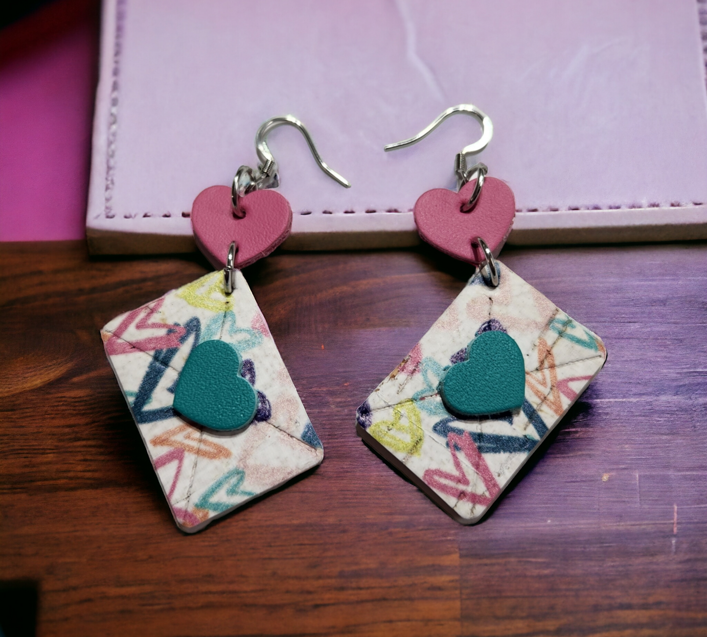 Colorful Heart Embossed Envelopes