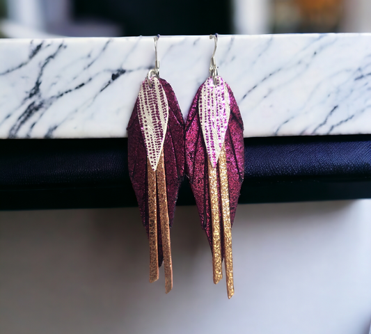 Purple and Rose Gold Fringe