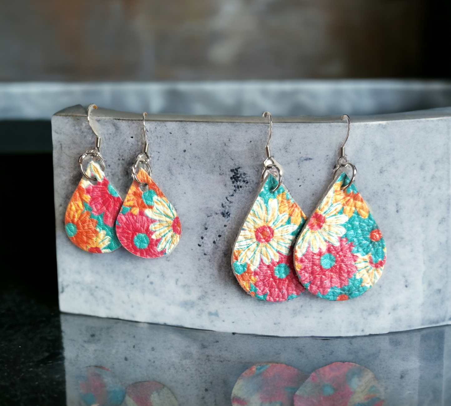 Spring Boho Daisy Teardrops
