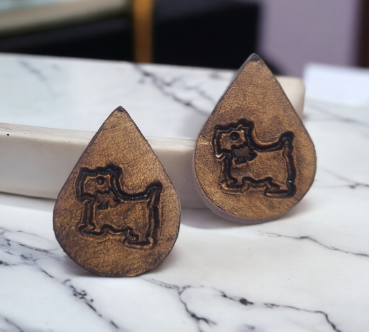 Schnauzer Stamped teardrops