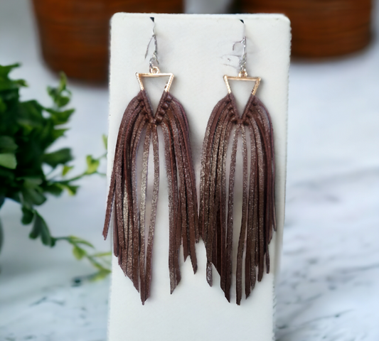 Dark Brown Larks Knot Fringe