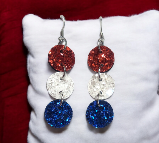 Red, White and Blue Stacked Circles