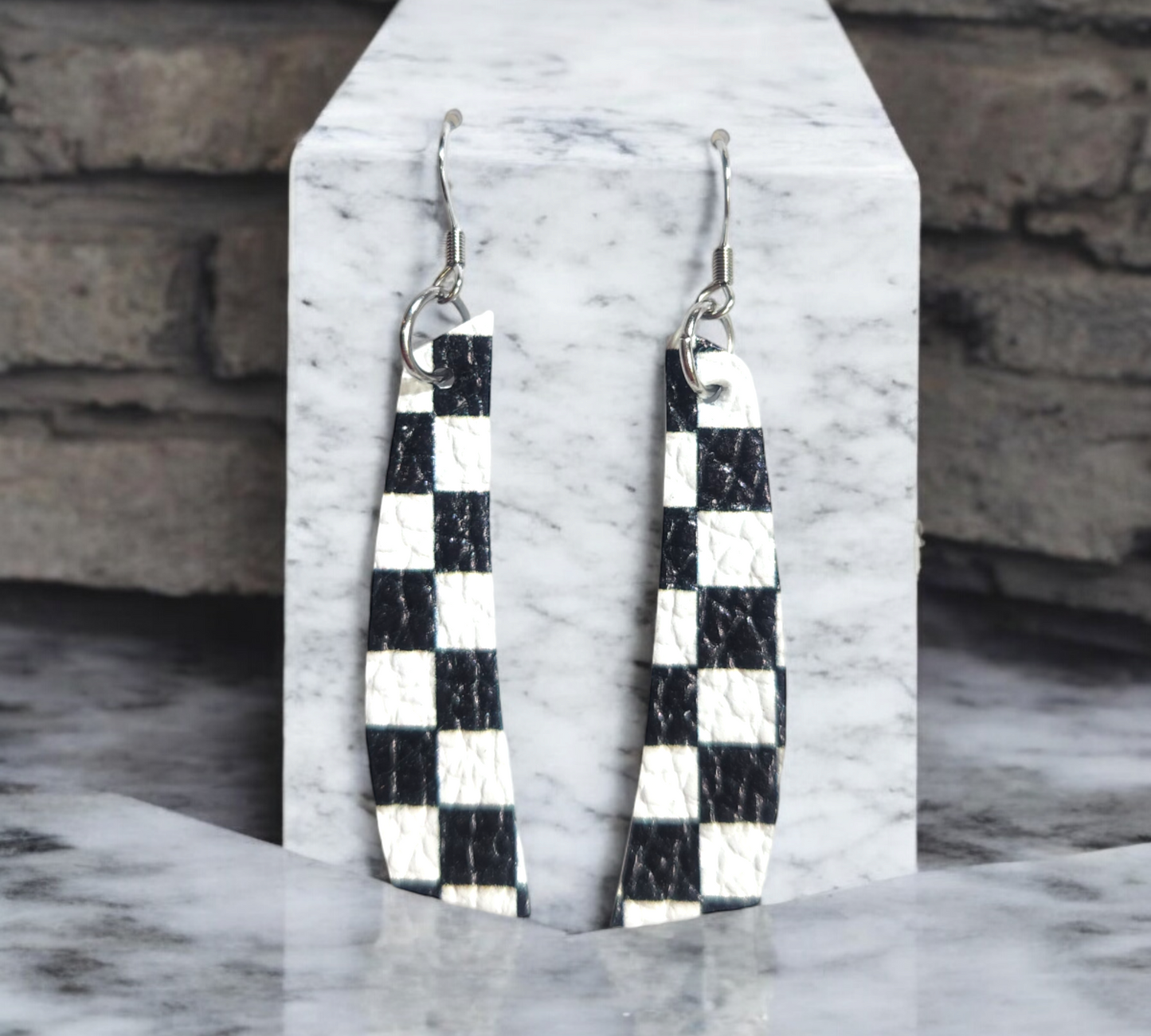 Black and White Checkered Fringe