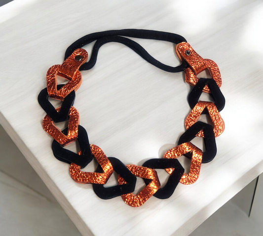 Orange and Black Headband
