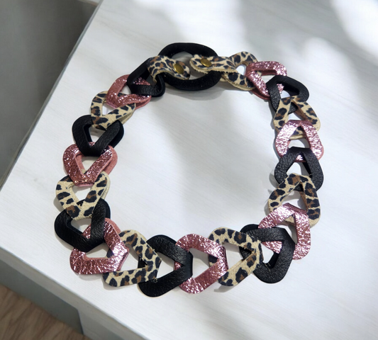 Leopard, Rose Gold and Black Headband