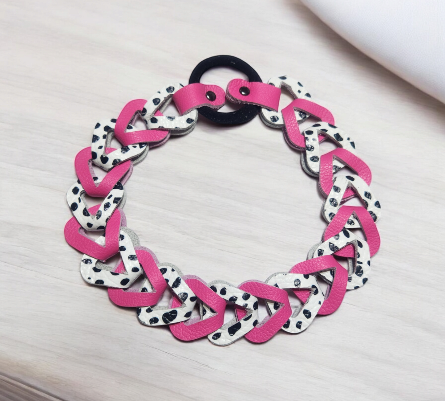Pink and Checkered Headband