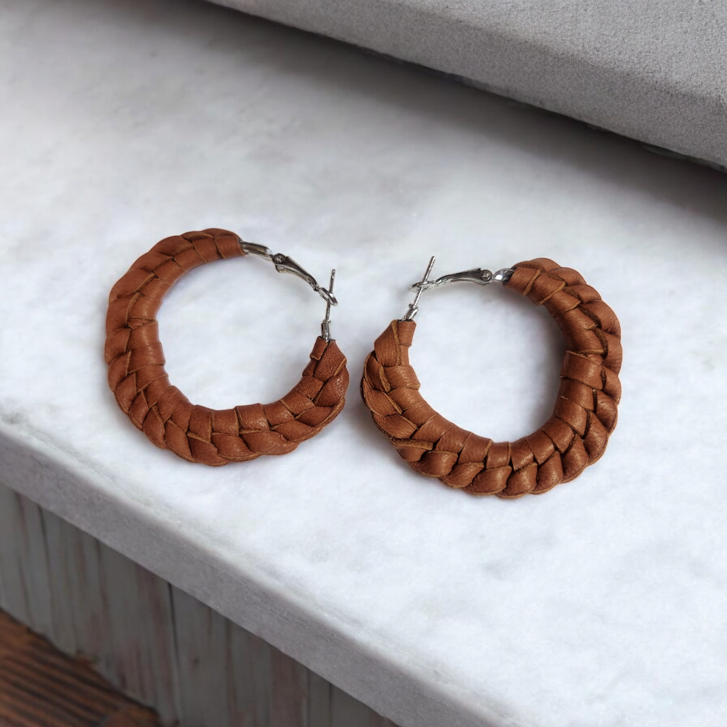 Braided Hoop Earrings (LG)