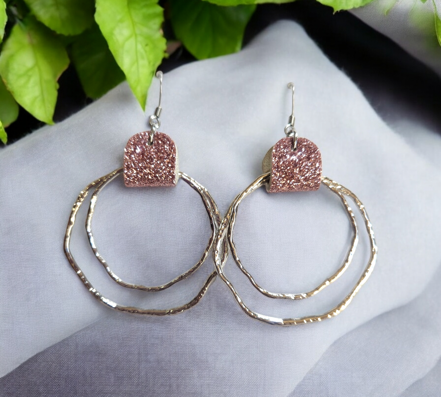 Leather wrapped hoops