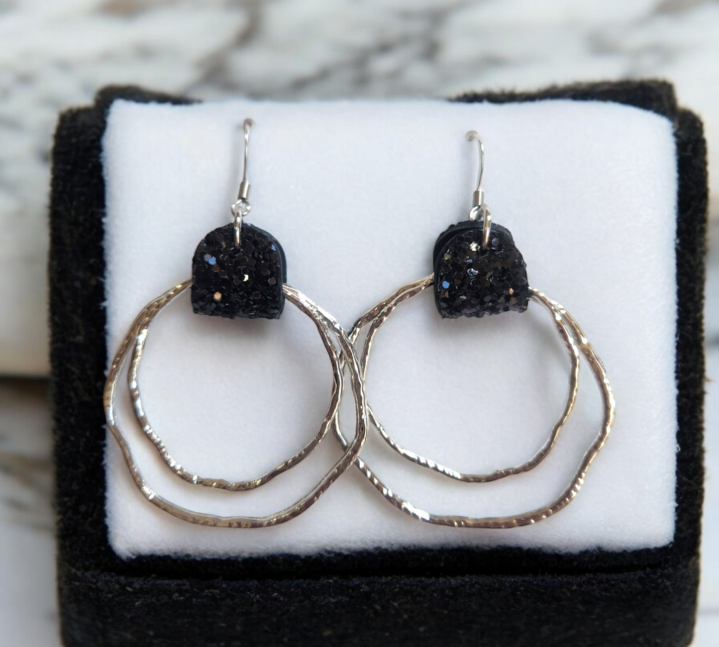 Leather wrapped hoops