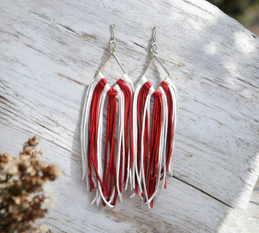 Red and white Fringe on Diamond Bezel