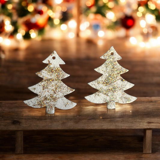 White and gold speckled trees