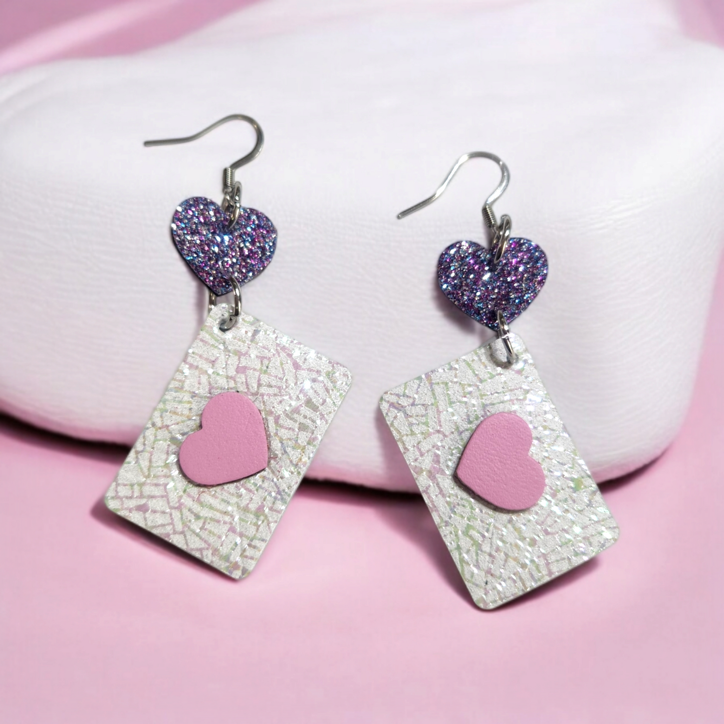 White Envelopes with Pink and Purple Hearts