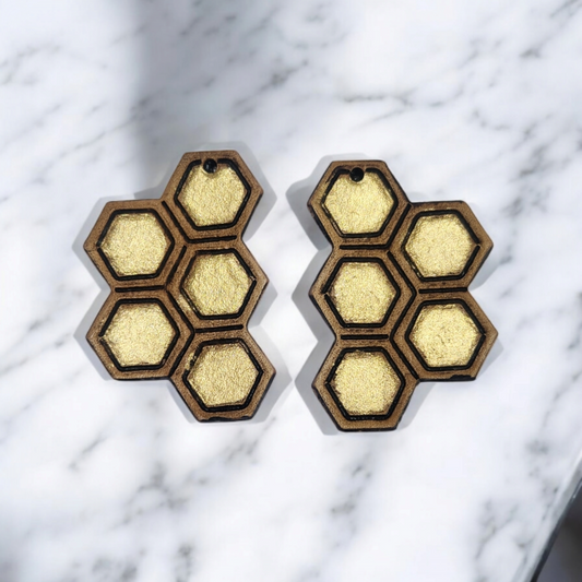 Honey comb earrings