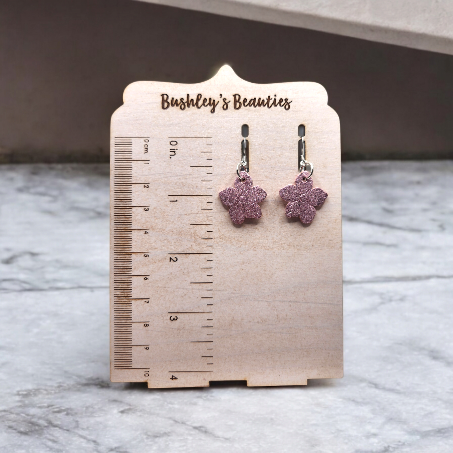Shimmery Pink embossed Flower