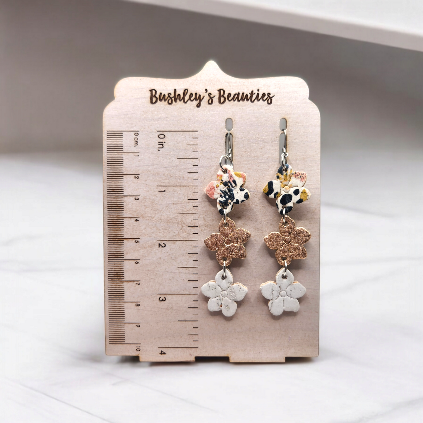Embossed Leopard and Pansies Flowers